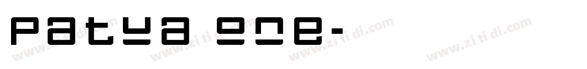 patua one字体转换
